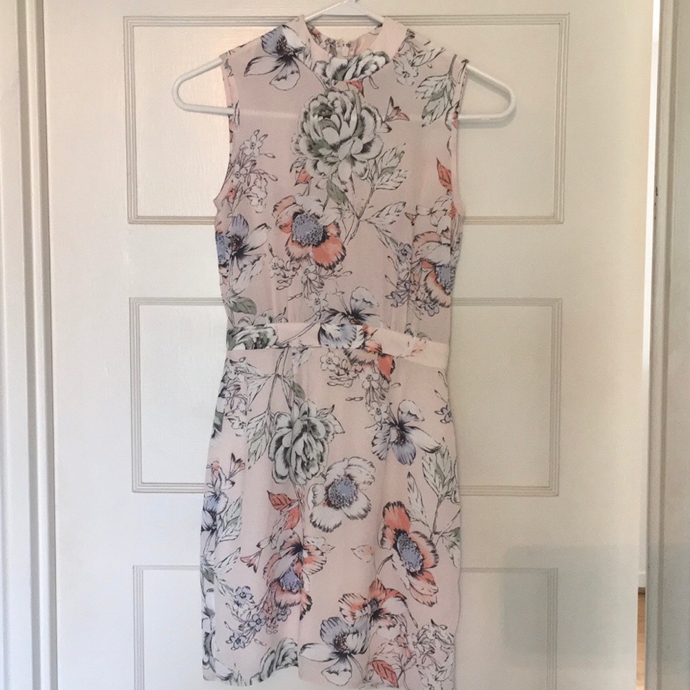 Floral Chiffon Midi Dress